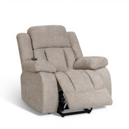 Chenille Beige Ontario Electric Riser Recliner - thumbnail 3