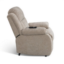 Chenille Beige Ontario Electric Riser Recliner - thumbnail 6