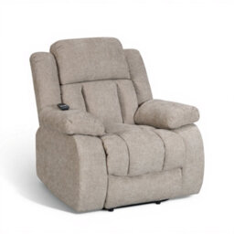 Chenille Beige Ontario Electric Riser Recliner - thumbnail 4