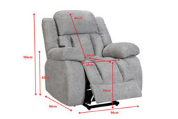 Chenille Beige Ontario Electric Riser Recliner - thumbnail 9