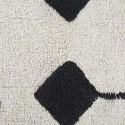 Beliani Oriental Geometric Rug 80 X 150 Cm Off-White Black With Tassels - thumbnail 3
