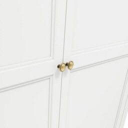 Wyld Haus Tulle Panelled 2-Door White Wood Wardrobe With 1 Drawer - thumbnail 5