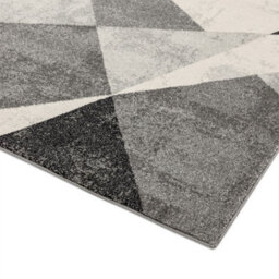 Grey Funky Modern Abstract Geometric Dining Room Bedroom & Living Room Rug-200Cm X 290Cm - thumbnail 2