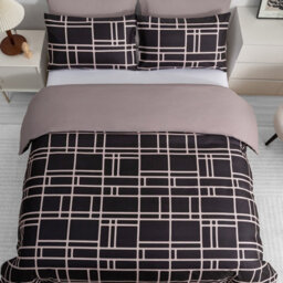 Lazzaro Premium Duvet Cover Set Double Brushed Microfiber Reversible With Zipper Closure & Corner Ties - thumbnail 2