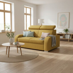 Oslo M 2 Living Room Sofa Adjustable Headrests Mdf Chipboard Frame Polyurethane Foam 170X100X85 100Cm Yellow - thumbnail 2