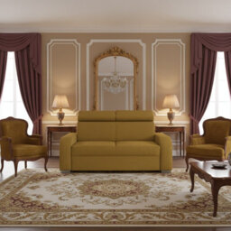 Oslo M 2 Living Room Sofa Adjustable Headrests Mdf Chipboard Frame Polyurethane Foam 170X100X85 100Cm Yellow - thumbnail 3