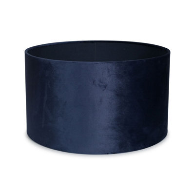Valuelights Reni Navy Velvet Drum Ceiling Lamp Shade (D)25Cm - image 1