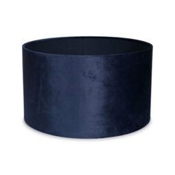 Valuelights Reni Navy Velvet Drum Ceiling Lamp Shade (D)25Cm