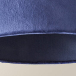Valuelights Reni Navy Velvet Drum Ceiling Lamp Shade (D)25Cm - thumbnail 4