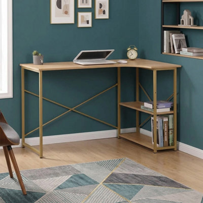 120 X 80 Cm L Shaped Corner Desk Computer Gaming Desk With Storage - image 1