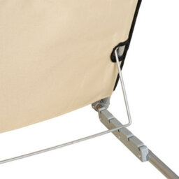 Outsunny 2 Pieces Outdoor Beach Mat Steel Reclining Chair Set W/ Pillow Beige - thumbnail 8