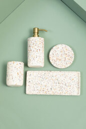 Orsina Gozo Concrete Terrazzo Soap Dish - thumbnail 3