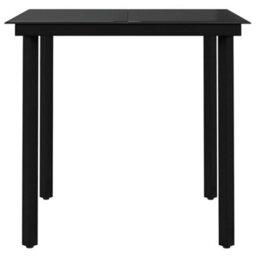 Berkfield 3 Piece Outdoor Dining Set Brown And Black - thumbnail 6