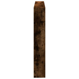 Berkfield Headboard Cabinet With Led Smoked Oak 140X17X102 Cm - thumbnail 7