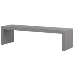 Beliani Garden Dining Set With Benches 4 Seater Taranto Concrete Grey - thumbnail 6