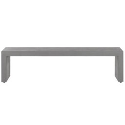 Beliani Garden Dining Set With Benches 4 Seater Taranto Concrete Grey - thumbnail 7