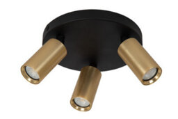 Lucide Ritmo Ceiling Spotlight Diameter 18Cm 3Xgu10 (Mr11) - Matt Gold, Brass - thumbnail 2