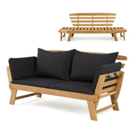 Patio Convertible Couch Sofa Bed Outdoor Daybed - thumbnail 5
