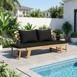 Patio Convertible Couch Sofa Bed Outdoor Daybed - thumbnail 1