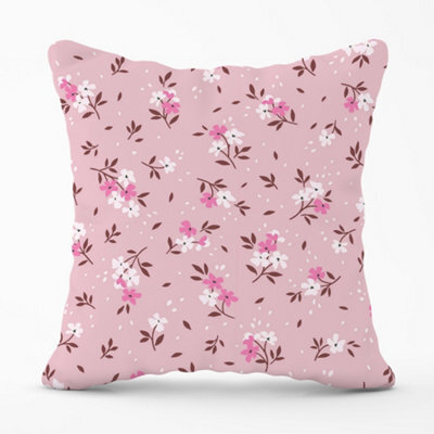 Warren Reed Designer Pretty Pink Flower Pattern Cushions 45Cm X 45Cm - image 1
