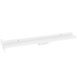 Vidaxl Wall Shelves 2 Pcs High Gloss White 80X9X3 Cm - thumbnail 9