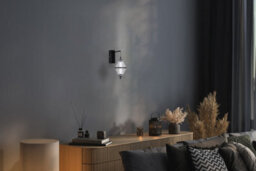 Luminosa Lighting Luminosa Fuente Wall Lamp Matt Black, Chrome 3000K Warm White - thumbnail 3