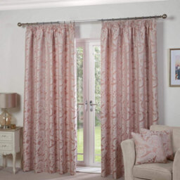 Emma Barclay Duchess Paisley Pencil Pleat Curtains Blush - thumbnail 1