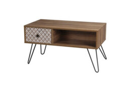 LPD Casablanca Coffee Table - Quirky Elegance With Black Metal Legs & Hidden Storage - thumbnail 2
