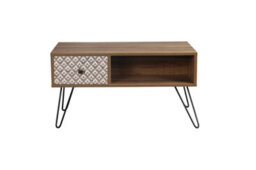 LPD Casablanca Coffee Table - Quirky Elegance With Black Metal Legs & Hidden Storage - thumbnail 1