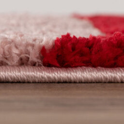 The Rugs Joli Red And Pink Wavy Rug Soft Dense Pile Easy To Clean And Pet Friendly For Living Rooms And Bedrooms - thumbnail 3