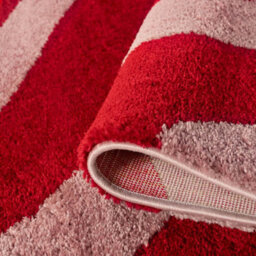 The Rugs Joli Red And Pink Wavy Rug Soft Dense Pile Easy To Clean And Pet Friendly For Living Rooms And Bedrooms - thumbnail 6