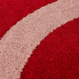 The Rugs Joli Red And Pink Wavy Rug Soft Dense Pile Easy To Clean And Pet Friendly For Living Rooms And Bedrooms - thumbnail 5