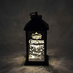 Shatchi Christmas Lantern Plastic Black Indoor Xmas Nativity Theme Decorations Battery Operated - thumbnail 5
