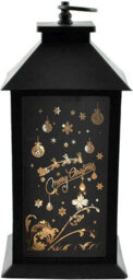 Shatchi Christmas Lantern Plastic Black Indoor Xmas Nativity Theme Decorations Battery Operated - thumbnail 3