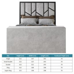 Sherlock Luxe Upholstered  Silver Television Bed Frame - thumbnail 7