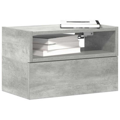 Berkfield Wall-Mounted Bedside Cabinets 2 Pcs Concrete Grey 45X26X28.5 Cm - image 1