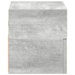 Berkfield Wall-Mounted Bedside Cabinets 2 Pcs Concrete Grey 45X26X28.5 Cm - thumbnail 6