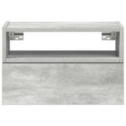 Berkfield Wall-Mounted Bedside Cabinets 2 Pcs Concrete Grey 45X26X28.5 Cm - thumbnail 4