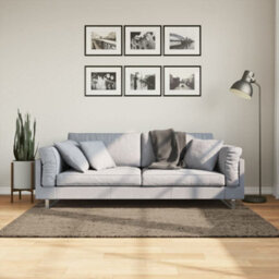 Berkfield Rug Istan High Pile Shiny Look Grey 120X170 Cm - thumbnail 1