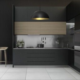 Milagro Beta Hand Made Designer Pendant Lamp 45Cm 1Xe27 In Matt Black With Gold Interior - thumbnail 1