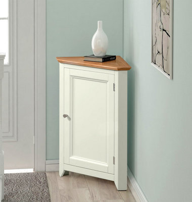 Hallowood Furniture Clifton Oak Painted Compact Corner Display Base Unit - image 1