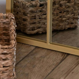 Jōbū Jobu Home - Tomi - Full Length Gold Metal Arched Lattice Window Mirror - 180Cm X 90Cm - thumbnail 2