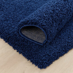 Uetian Navy Blue Bedroom Rug Thick Shaggy Carpet 5 Cm Dense Pile ( Navy Blue 120X170) - thumbnail 3