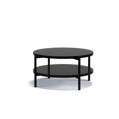 Arte Sigma B Coffee Table In Black Gloss - Compact Style And Unmatched Stability - W840mm X H430mm X D840mm - image 1