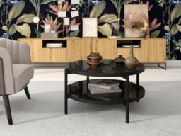 Arte Sigma B Coffee Table In Black Gloss - Compact Style And Unmatched Stability - W840mm X H430mm X D840mm - thumbnail 2
