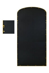 "Mirroroutlet Angustus - Gold Metal Framed Arched Wall Leaner Mirror 79""x39"" (200 X 100Cm)" - thumbnail 5
