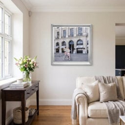 Home Luxe Interiors Dior Joaillerie Silver Step Frame Luxury Wall Art 40X40Cm Home Decor - thumbnail 4