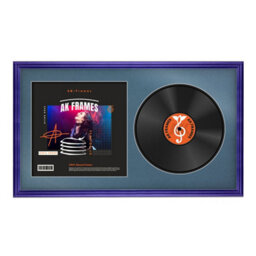 "30X17"" Purple Classic Vinyl Record Frame With Pompadour Mount For 12 Inch Lp Album Cover & Disc - Ak Frames"
