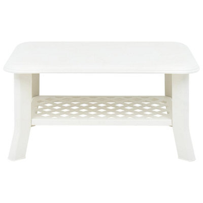 Berkfield Durable Coffee Table White 90X60X46 Cm Plastic - image 1