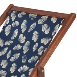 Beliani Set Of 2 Sun Lounger Replacement Fabrics Anzio/avellino 113 X 44 Cm Navy Blue - thumbnail 4